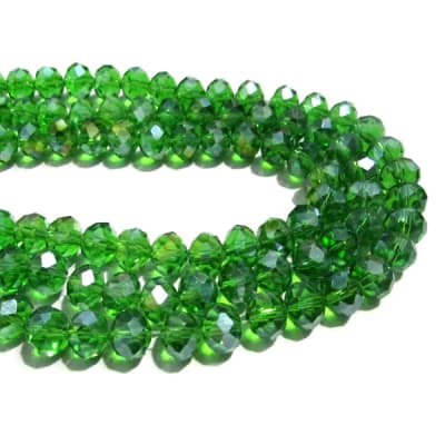 Cristal Verde Claro Rondelle 6x3mm (Tira)