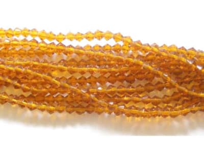 Cristal Gold Rondelle 3x2mm (Tira)