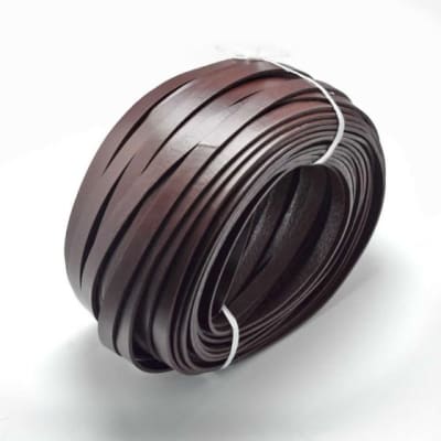 Lámina de Cuero Plano Café 4x1,5mm (Metro)1