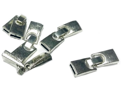 Broche Doble Plano Metal Plateado 3mm (Unidad)