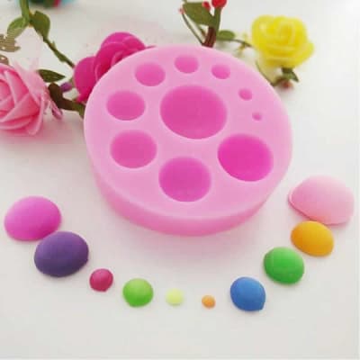 Molde Silicona 10 Coubuchones Fondant (Unidad)