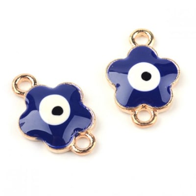 Conector Metal Dorado Ojo Turco Flor (Unidad)