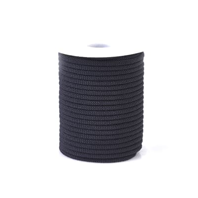 Cordón Nylon Trenzado Milán Negro 3mm (Metro)1