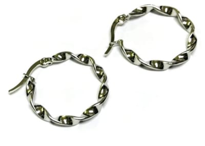 Aros Acero Quirúrgico Argolla Torcida 2,4cms Nº111 (Par)1