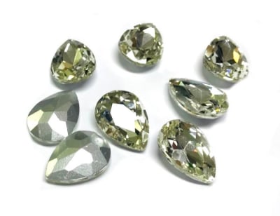 Vidrio Gota Facetado Cristal 18x13x6mm (Unidad)