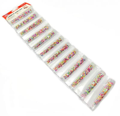 Lentejuelas Estrella Colores Mix Encapsular (Tira)