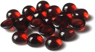 5mm Granate Coubuchón Redondo (Un)