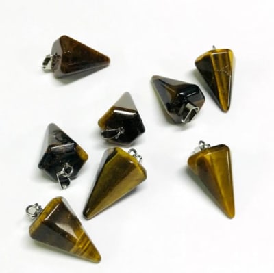 Colgante Ojo de Tigre Péndulo 24mm (Un)