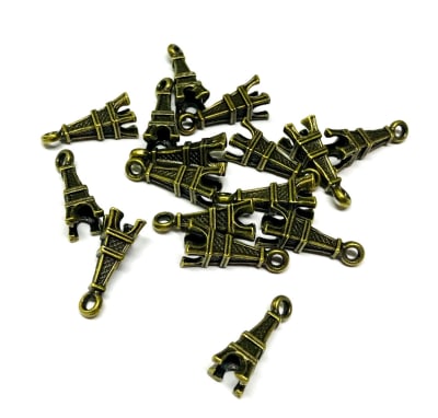 Colgante Envejecido Verde Torre Eiffel (10 Unidades)1