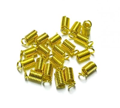 Terminal Dorado Espiral 4mm (10 Pares)