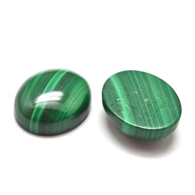 12x10mm Malaquita Natural Coubuchón Oval (Un)