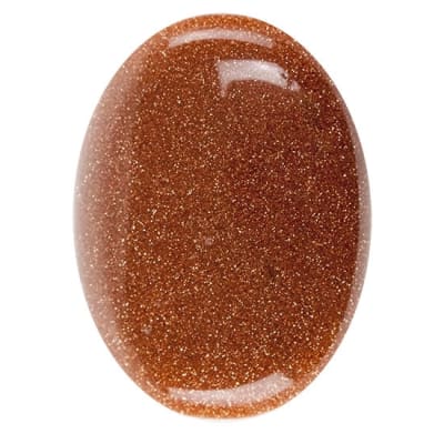 25x18mm Goldstone Café Coubuchón Oval (Un)