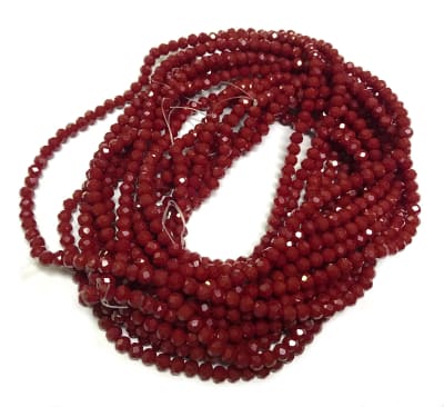 Cristal Rojo Granate Rondelle 4x3mm (Tira)1