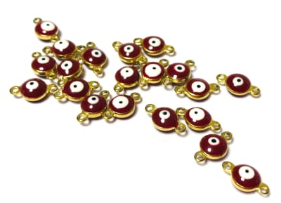 Conector Acero Quirúrgico Dorado Ojo Turco Burdeo 10mm (Unidad)