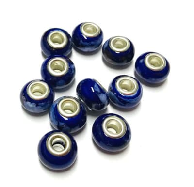 Pandora Cerámica Azúl 14mm (10 Unidades)