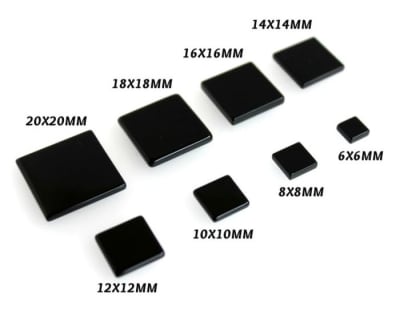 10x10mm Onix Plano Cuadrado (Un)