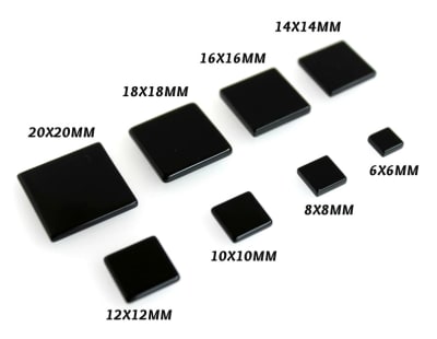 8x8mm Onix Plano Cuadrado (Un)