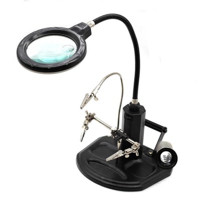 Lámpara Lupa Luz Led ·X-6X Soporte Soldar (Unidad)