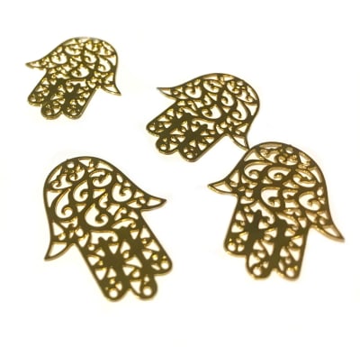 Colgante Chiche Acero Quirúrgico Dorado Mano Fatima (Unidad)