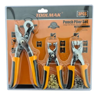 Set Sacabocado Perforador + Prensa Ojetilladora + Prensa Broches (Set)1