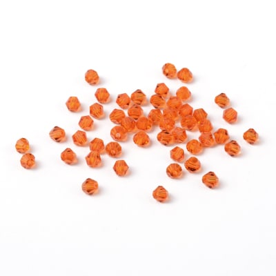 Bicono Punta Cristal Orange 4mm (10 Unidades)