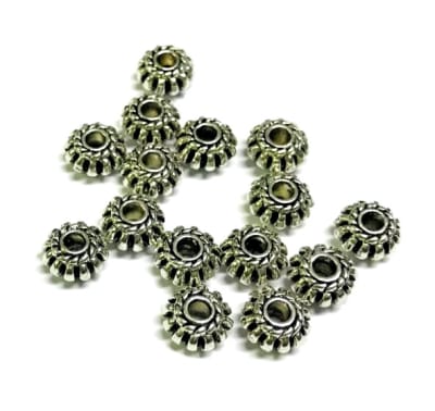 Divisor Metal Plateado Isabelino 8mm (10 Unidades)