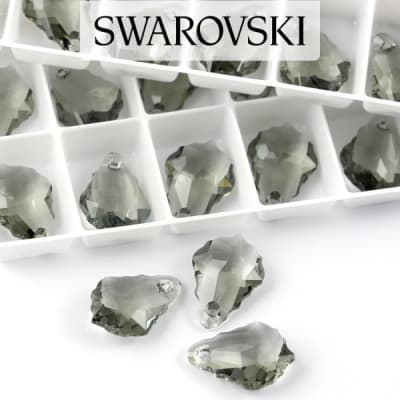 Baroque Swarovski Black Diamond 16x11mm (Un)1