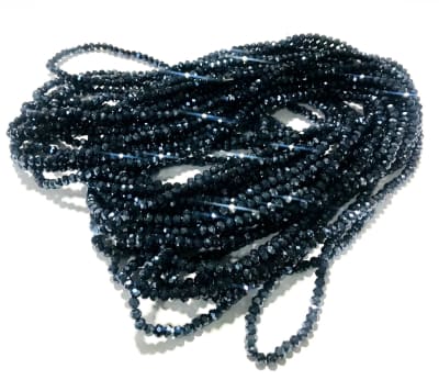 Cristal Electroplateado Hematita Rondelle 4x3mm Extra Largo (Tira)