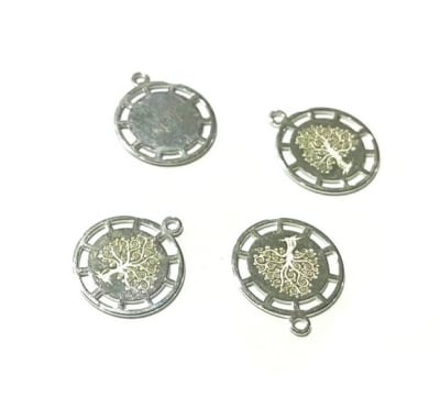 Colgante Plata Árbol De La Vida 10mm (Unidad)