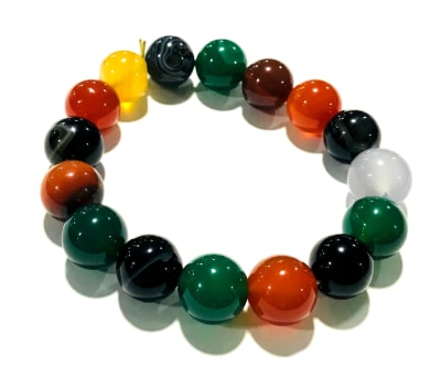 Pulsera Agata Mix Elasticada 10mm (Unidad)1