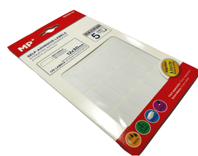 Sobre Etíquetas Blancas 12x30mm (Sobre)1