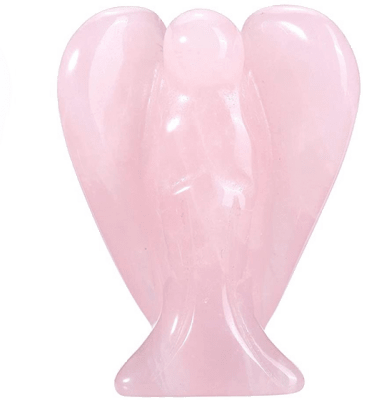 Ángel Cuarzo Rosado No Perforado 6x3cms (Unidad)