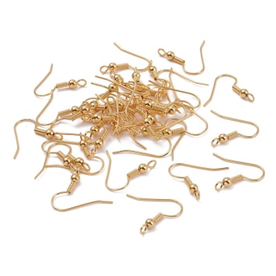 Gancho Aro Colgante baño oro 18k(Par)1