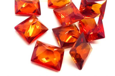 12x10mm Topacio Sintético Dark Gold Rectangular (Un)1