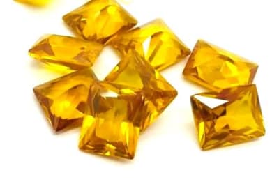 7x5mm Topacio Sintético Dark Gold Rectangular (Un)
