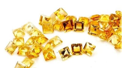 8x8mm Circón Topacio Gold Cuadrado (Un)