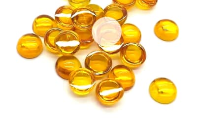 5mm Circón Topacio Gold Coubuchón Redondo (Un)