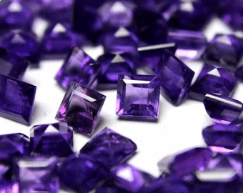 6x6mm Circón Amatista Cuadrado (Un)1
