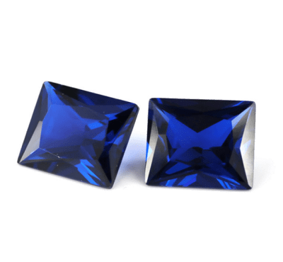 5x2.5mm Zafiro Azúl Sintético Rectangular (Un)1
