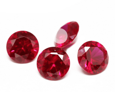 6.5mm Rubí Sintético Redondo (Un)