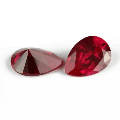 9x6mm Rubí Sintético Gota (Un)