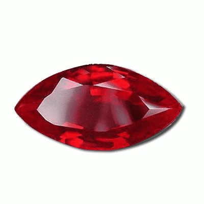 12x6mm Rubí Sintético Marquis-Nave (Un)