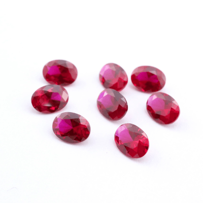 8x6mm Rubí Sintético Oval (Un)