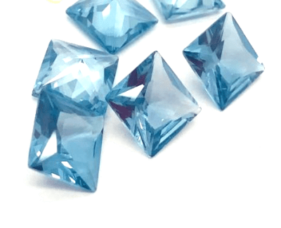 3x3mm Agua Marina Sintética Cuadrada (Un)