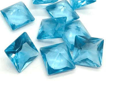 3x3mm Agua Marina Glass Cuadrado (Un)