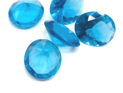 6x3mm Agua Marina Glass Oval (Un)