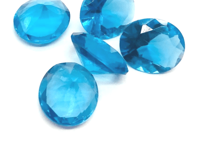 5x3mm Agua Marina Glass Oval (Un)