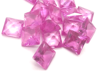 6x6mm Rosa Francia Sintética Cuadrada (Un)