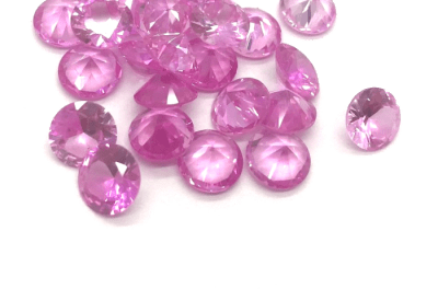 4.0mm Rosa Francia Sintética Redondo (Un)