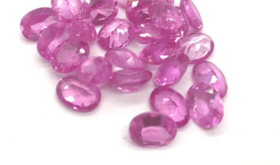 9x7mm Rosa Francia Sintética Oval (Un)